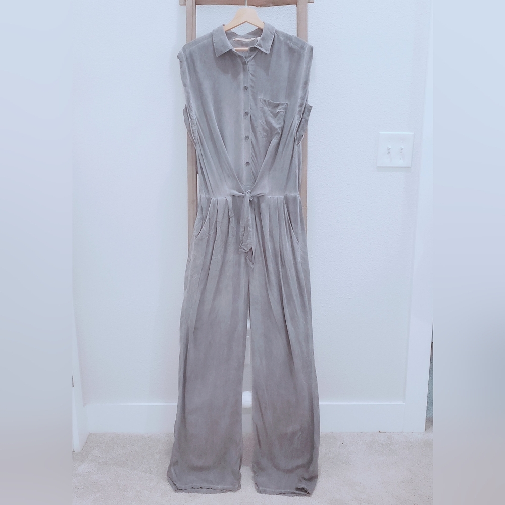 Soft Surroundings Camilla Front Tie Jumpsuit Size Small